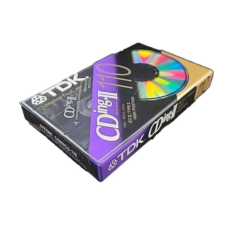 TDK CDing-II 110 Cassette Tape Blank NEW SEALED Type II‎ High Res